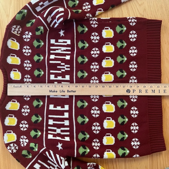 ROODY ORIGINALS HOLIDAY ALIENS BEER MUG CHRISTMAS SWEATER SIZE M - Picture 8 of 11